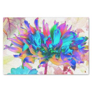 Stunning Watercolor Rainbow Cactus Dahlia Tissue Paper