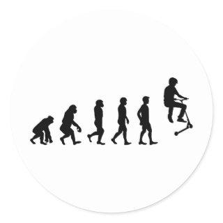 Stunt Scooter Freestyle Scootering Rider Evolution Classic Round Sticker