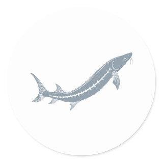 Sturgeon Fish Classic Round Sticker