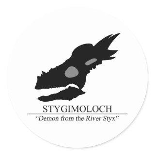 Stygimoloch Skull Classic Round Sticker