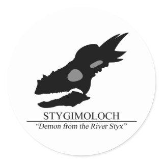 Stygimoloch Skull Classic Round Sticker