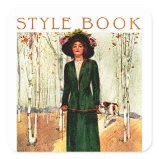 Style Book Fashion Illustration Square Sticker