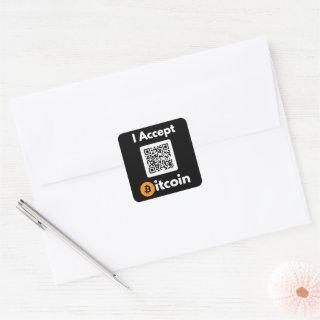 Stylish Bitcoin - Btc crypto  Square Sticker