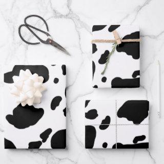 Stylish Black and White Cow Print Pattern  Sheets