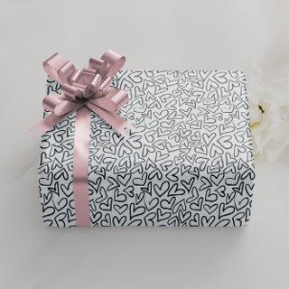 Stylish Black and White Hearts Pattern