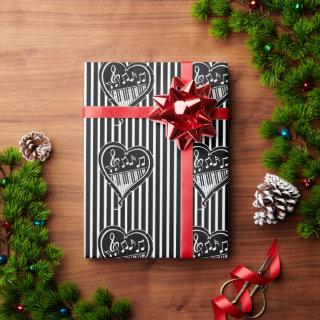 Stylish Black and white musical notes