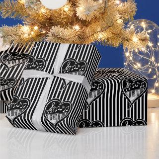 Stylish Black and white musical notes