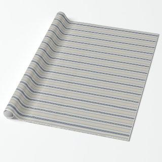 Stylish Blue and Ivory Striped