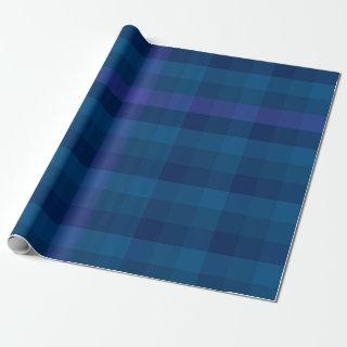 Stylish Blue Purple Check Geometric Plaid Pattern