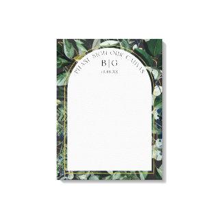 Stylish Botanical Wedding guest book alternative