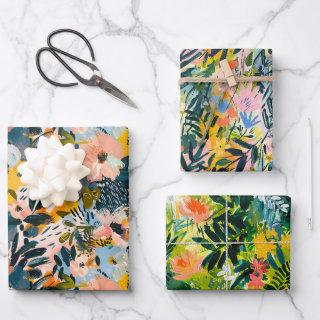 Stylish Colorful Abstract Botanical Art Pattern  Sheets