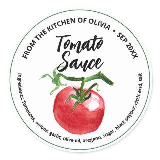 Stylish Custom Tomato Sauce Stickers for Canning