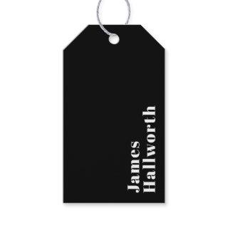 Stylish Editable Retro Modern Name (or other text) Gift Tags