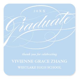STYLISH ELEGANT SCRIPT GRADUATE THANK YOU STICKER