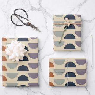 Stylish Geometric Shapes Pattern in Earthy Colors  Sheets