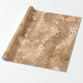 Stylish Gold Glitter Jungle Snake Skin Pattern