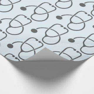 Stylish Gray Stethoscope Pattern
