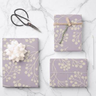 Stylish Lilac Floral Pattern Modern Farmhouse   Sheets