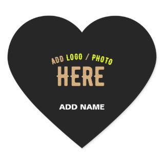 STYLISH MODERN CUSTOMIZABLE BLACK VERIFIED BRANDED HEART STICKER