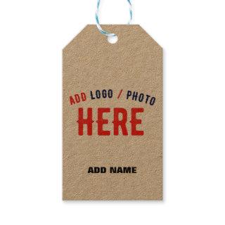 STYLISH MODERN CUSTOMIZABLE BROWN VERIFIED BRANDED GIFT TAGS
