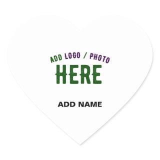 STYLISH MODERN CUSTOMIZABLE WHITE VERIFIED BRANDED HEART STICKER