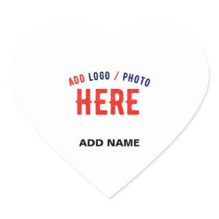 STYLISH MODERN CUSTOMIZABLE WHITE VERIFIED BRANDED HEART STICKER