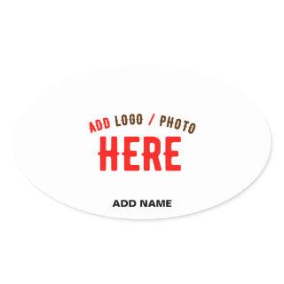 STYLISH MODERN CUSTOMIZABLE WHITE VERIFIED BRANDED OVAL STICKER