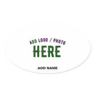 STYLISH MODERN CUSTOMIZABLE WHITE VERIFIED BRANDED OVAL STICKER