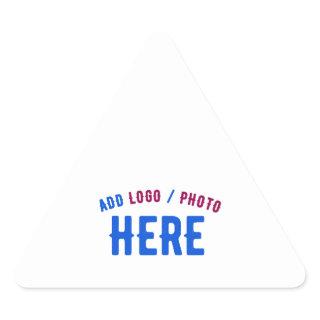 STYLISH MODERN CUSTOMIZABLE WHITE VERIFIED BRANDED TRIANGLE STICKER
