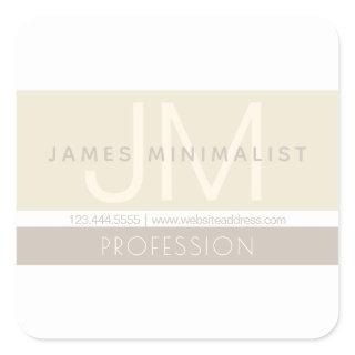 Stylish Modern Minimalist | Taupe Earth-tones Square Sticker