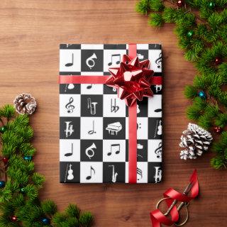 Stylish Modern Music Notes and Instruments