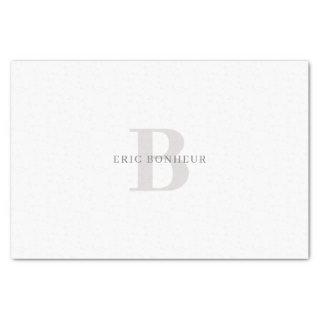 Stylish Modern Name & Monogram Tissue Paper