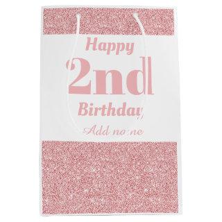 Stylish personalised 2nd birthday gift bag