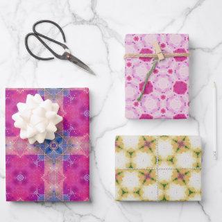 Stylish pink geometric shapes. Abstract  Sheets