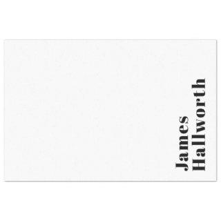 Stylish Retro Modern Lettering | Editable Black Tissue Paper