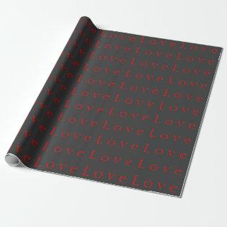 Stylish Unique Grey Red Love Wedding