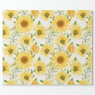 Stylish yellow sunflowers pattern