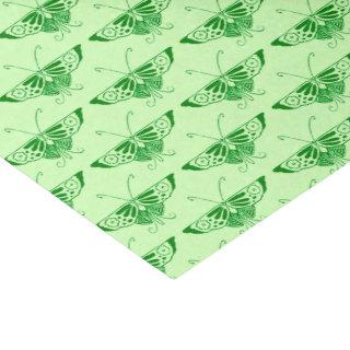 Stylized Art Deco butterfly - emerald green Tissue Paper