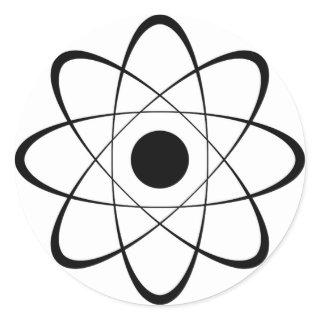 Stylized Atom Symbol Classic Round Sticker