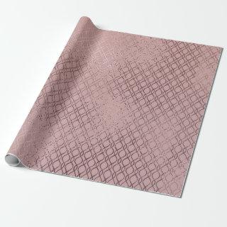 Subtle Rose Gold Lattice Pattern on Blush Pink