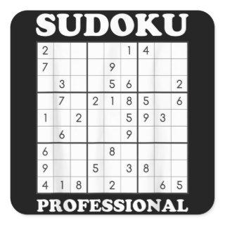 Sudoku Puzzle Game Lover Graphic Square Sticker