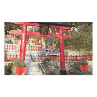 Suehiro Ogami Shrine (Fortune Frog Shrine) Rectangular Sticker