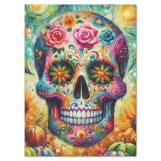 Sugar Skull Day of the Dead Decoupage Tissue Paper