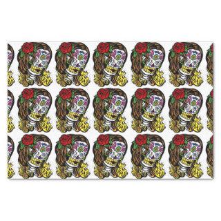 Sugar Skull Girl Tissue Paper