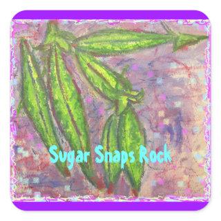 Sugar Snaps Rock Square Sticker