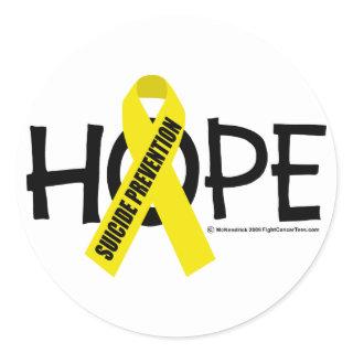 Suicide Prevention Hope Classic Round Sticker