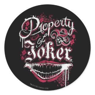 Suicide Squad | Property of Joker Classic Round Sticker