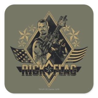 Suicide Squad | Rick Flag Badge Square Sticker