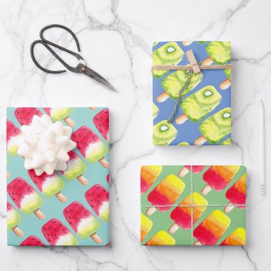 summer birthday Fruit Ice pop Popsicle Watermelon  Sheets