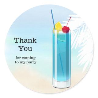 Summer Cocktails Classic Round Sticker